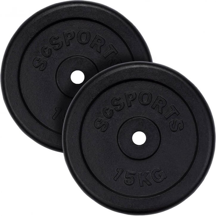 Viktskivor ScSPORTS Gjutjärn - 2x15kg