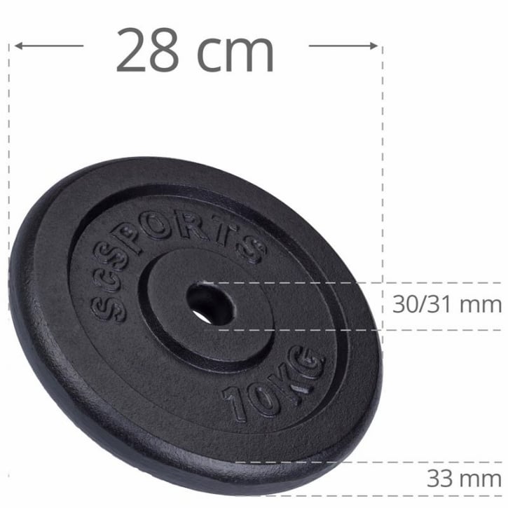 Viktskivor ScSPORTS Gjutjärn - 2x10kg