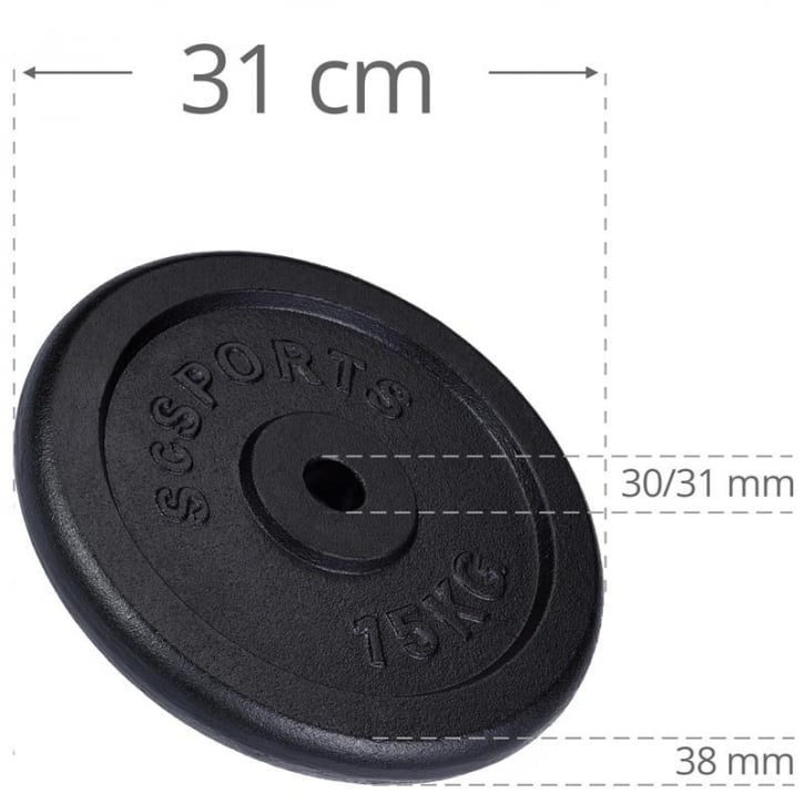 Viktskivor ScSPORTS Gjutjärn - 2x15kg