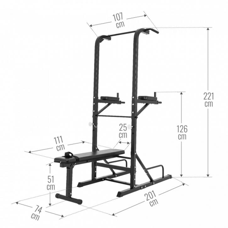 Bänkpress Multistation - Dips Chins