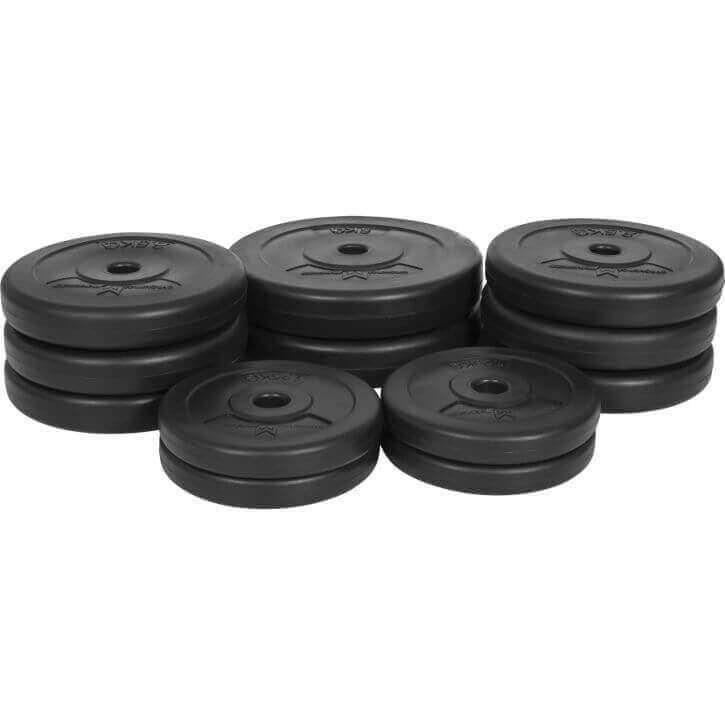 Viktset 30kg 25/26mm - 4x1,25kg 6x2,5kg 2x5kg