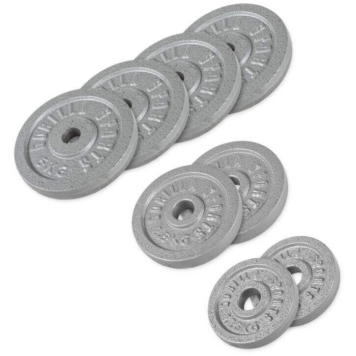 Viktskivor IRON Silver - 4x5kg 2x2,5kg 2x1,25kg