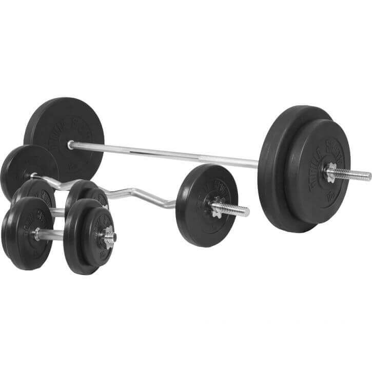 Skivstång Curlstång Hantlar BASIC - 100kg