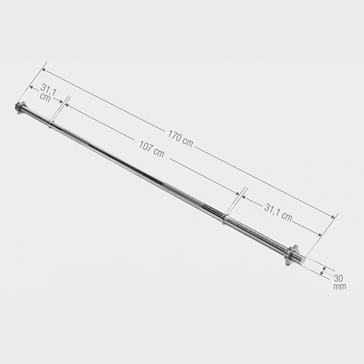 Skivstång 170cm Stjärnlås - 30mm