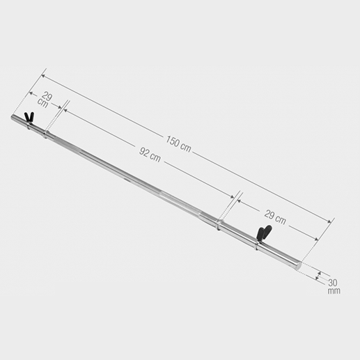 Skivstång 150cm Fjäderlås - 30mm