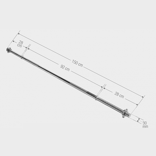 Skivstång 150cm Stjärnlås - 30mm