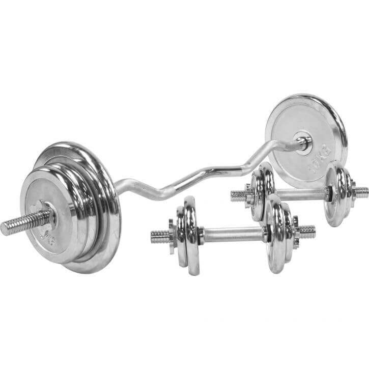 Curlstång Hantlar CHROME 70kg